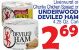 Bravo Supermarkets UNDERWOOD DEVILED HAM offer