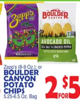 Bravo Supermarkets BOULDER CANYON POTATO CHIPS 5.25-6.5 Oz. Bag offer