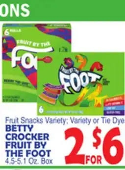 Bravo Supermarkets BETTY CROCKER FRUIT BY THE FOOT offer