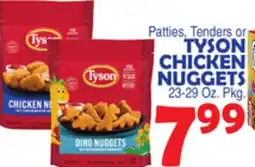 Bravo Supermarkets TYSON PATTIES, TENDERS OR CHICKEN NUGGETS offer