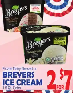Bravo Supermarkets BREYERS FROZEN DAIRY DESSERT OR ICE CREAM offer