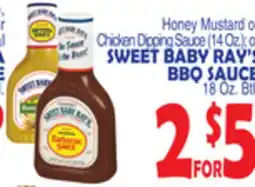 Bravo Supermarkets SWEET BABY RAY'S BBQ SAUCE 18 Oz. Btl offer