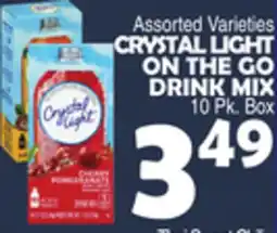Bravo Supermarkets CRYSTAL LIGHT ON THE GO DRINK MIX offer
