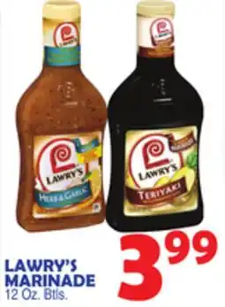 Bravo Supermarkets LAWRY'S MARINADE offer