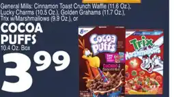 Bravo Supermarkets GENERAL MILLS COCOA PUFFS 10.4 Oz. Box offer