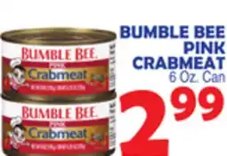 Bravo Supermarkets BUMBLE BEE PINK CRABMEAT offer