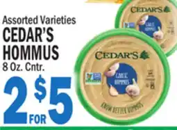 Bravo Supermarkets CEDAR'S HOMMUS offer