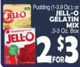 Bravo Supermarkets JELL-O GELATIN MIX .3-3 Oz. Box offer
