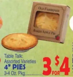 Bravo Supermarkets TABLE TALK 4 PIES offer