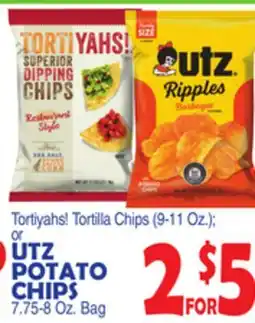 Bravo Supermarkets UTZ POTATO CHIPS 7.75-8 Oz. Bag offer