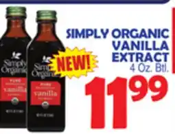 Bravo Supermarkets SIMPLY ORGANIC VANILLA EXTRACT offer