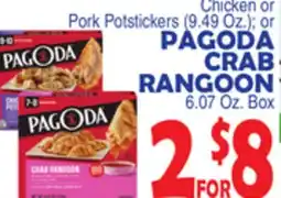 Bravo Supermarkets PAGODA CRAB RANGOON 6.07 Oz. Box offer