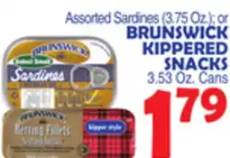 Bravo Supermarkets BRUNSWICK KIPPERED SNACKS 3.53 Oz. Cans offer