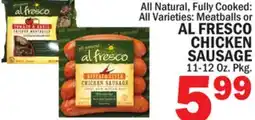 Bravo Supermarkets AL FRESCO CHICKEN CHICKEN SAUSAGE offer