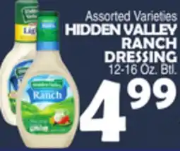 Bravo Supermarkets HIDDEN VALLEY RANCH DRESSING offer