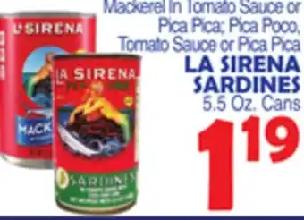 Bravo Supermarkets LA SIRENA SARDINES offer