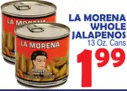 Bravo Supermarkets LA MORENA WHOLE JALAPENOS offer