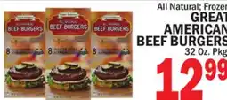 Bravo Supermarkets GREAT AMERICAN BEEF BURGERS offer