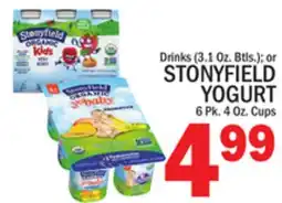 C Town STONYFIELD YOGURT 6 Pk. 4 Oz. Cups offer