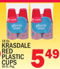 C Town KRASDALE RED PLASTIC CUPS offer