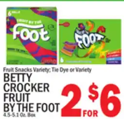 C Town BETTY CROCKER FRUIT BY THE FOOT offer