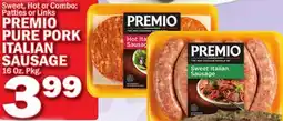 C Town PREMIO PURE PORK ITALIAN SAUSAGE offer