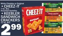 C Town CHEEZ-IT 7 Oz. Box, KEEBLER SANDWICH CRACKERS 11 Oz. Box offer