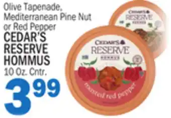 C Town CEDAR'S RESERVE HOMMUS offer