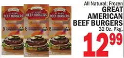 C Town GREAT AMERICAN BEEF BURGERS offer