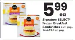 ACME Signature SELECT Frozen Breakfast Sandwiches offer