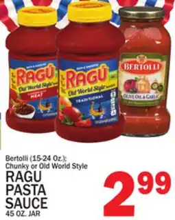 C Town RAGU PASTA SAUCE 45 OZ. JAR offer