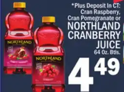 C Town NORTHLAND CRANBERRY JUICE 64 Oz. Btls offer