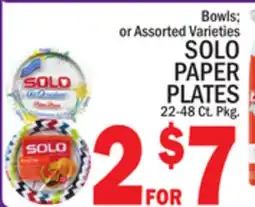 C Town SOLO PAPER PLATES offer