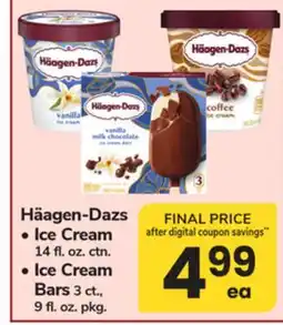 ACME Häagen-Dazs, Ice Cream 14 fl. oz. ctn., Ice Cream Bars 3 ct., 9 fl. oz. pkg offer