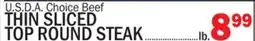 C Town THIN SLICED TOP ROUND STEAK offer