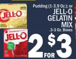 C Town JELL-O GELATIN MIX. 3-3 Oz. Boxes offer