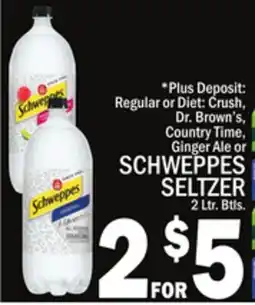 C Town SCHWEPPES SELTZER offer