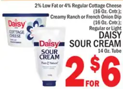 C Town DAISY SOUR CREAM 14 Oz. Tube offer