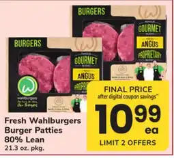 ACME Fresh Wahlburgers Burger Patties 80% Lean offer