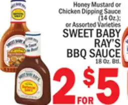 C Town SWEET BABY RAY'S BBQ SAUCE 18 Oz. Btl offer