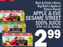 C Town APPLE & EVE SESAME STREET 100% JUICE offer