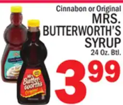 C Town MRS. BUTTERWORTH'S SYRUP offer
