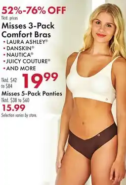 Boscov's Misses 3-Pack Comfort Bras offer