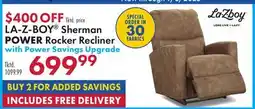 Boscov's LA-Z-BOY Sherman POWER Rocker Recliner offer