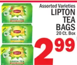 C Town LIPTON TEA BAGS offer