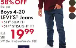 Boscov's Boys 4-20 LEVI'S Jeans offer