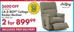 Boscov's LA-Z-BOY Collage Rocker Recliner offer