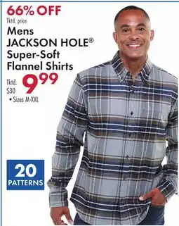 Boscov's Mens JACKSON HOLE Super-Soft Flannel Shirts offer