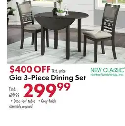 Boscov's Gia 3-Piece Dining Set offer