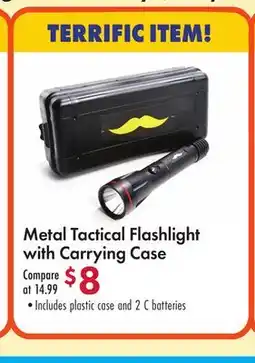 Boscov's Metal Tactical Flashlight with Carrying Case offer